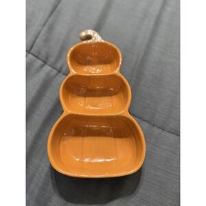 Stacked Pumpkin Divided Serving Plate Dish‎